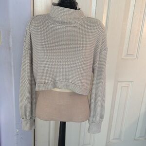 waffle knit free people top medium